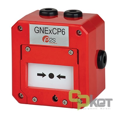 شستی اعلام حریق ضد انفجار E2S سری GNExCP6-BG مدل GNExCP6ABGDDNAN1A1RN24